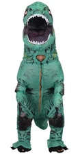 Green T-Rex Inflatable Dinosaurs Costume Outfit Kid Size Dress Up Cosplay Party