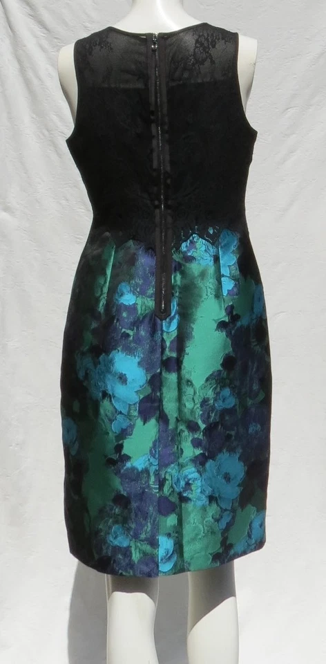$198 LEIFSDOTTIR Anthropologie EE. UU. S 6 Agua Jardín Brocado Encaje Vestido Usado en Excelente Condición Foto 3 de 4
