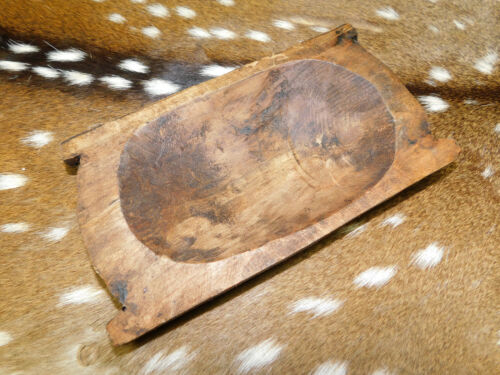 Details about   Carved Wooden Dough Bowl Primitive Wood tray Trencher Rustic Home Decor 24 3/8" 