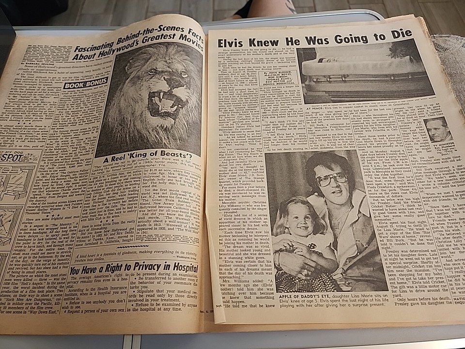 National Enquirer Sept 6, 1977 Elvis Presley The Untold Story Coffin