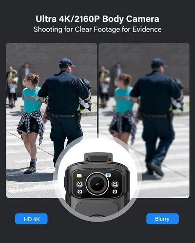 BOBLOV B4K5 4K Body Camera 256G Police Body Camera w/ GPS,3400mAh 11H Recording - Picture 2 of 7