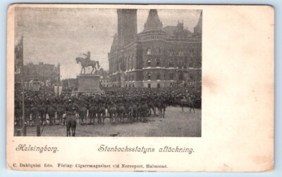 Helsingborg The capping of the Capricorn statue SWEDEN Postcard