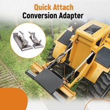 Pair Universal Weld-On Skid Steer Quick Attach Conversion Adapter Quick Tach