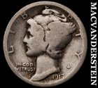1917 Silver Mercury Dime - Scarce  Better Date  No Reserve  #G9590