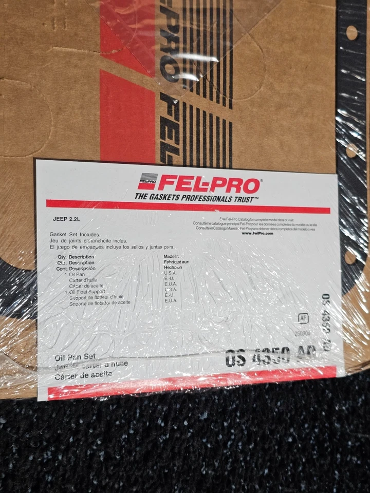 Junta de cárter de aceite Felpro OS 4350 AD para Jeep CJ5 Commando CJ6 DJ5 Jeepster DJ6 CJ5A Foto 2 de 4