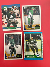 4 Card Hockey Card Lot -Hartford Whalers - Dave Babych - Dave Tippett - Turgeon