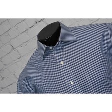 Brooks Brothers Dress Shirt Mens Size Large Regent Fit Blue Plaids Non-Iron