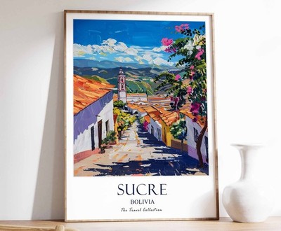 5_Sucre Print, Sucre Reiseposter, Bolivien Reisedruck, Tropical Decor, Botani