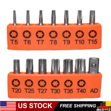14 Torx Bit Set Torq Hex Star Spanner Tri Wing Screwdriver Tamper Proof Security