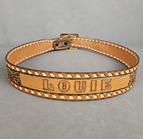 "Louie" Vintage handbesetzter Herren Western Gürtel Wechselschnalle 38" Vollnarbig - Bild 1 von 8
