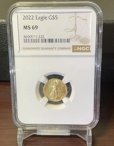 2022 $5 Gold 1/10 oz American Eagle NGC MS69
