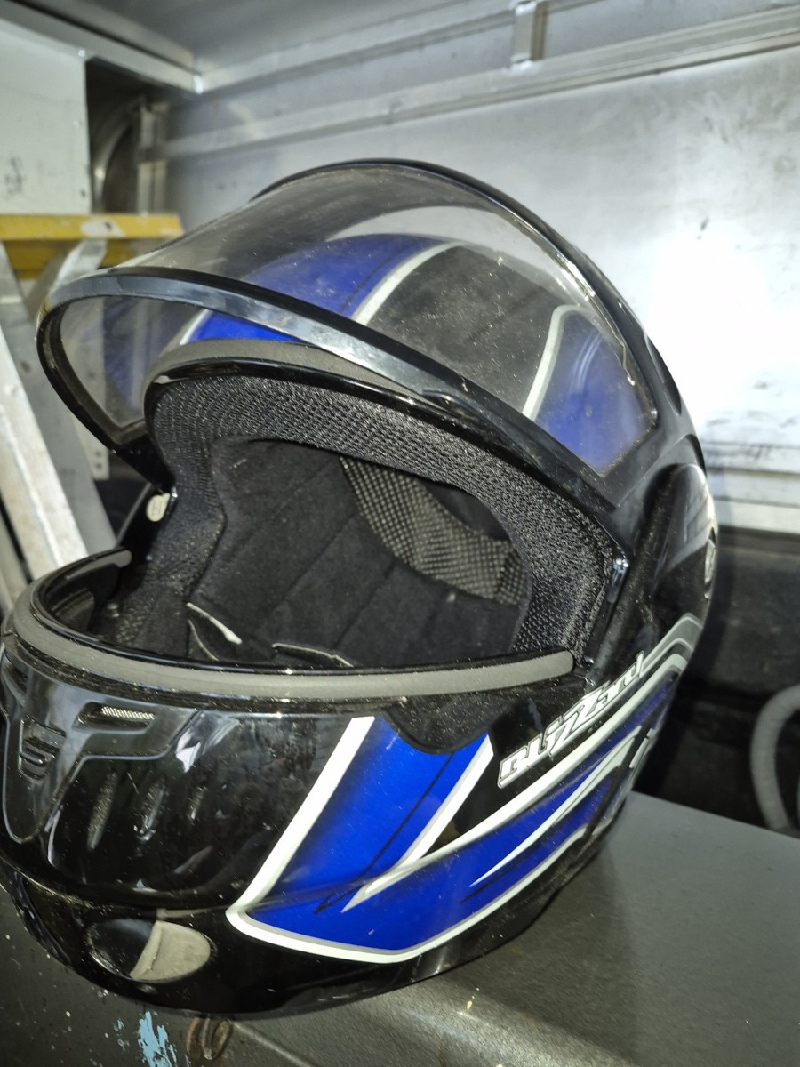agv blizzard helmet AGV Blizzard Full Face DOT Helmet Blue/Black/white Adult XL 7 5/8-7 3/4