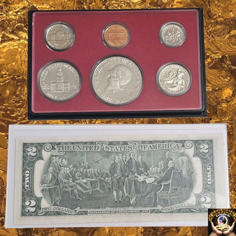 1975 S Bicentennial Eisenhower Kennedy Washington Clad Proof Coin Set Fast 🚢  - Image 2 of 4