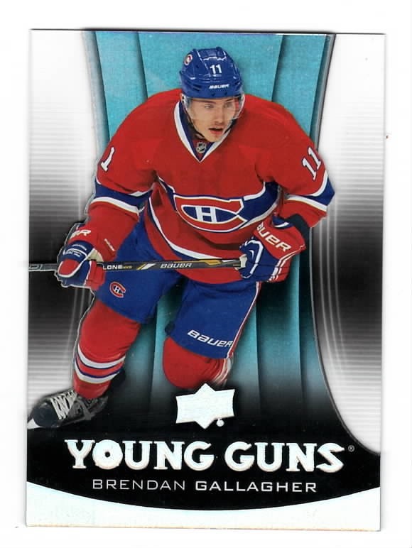2013 UPPER DECK SERIES TWO HOCKEY #477 BRENDAN GALLAGHER YOUNG GUNS ACETATE RC