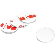 Disco de acero de 3/8 pulgadas con adhesivo 3M, placas de metal en blanco (paquete de 80)
