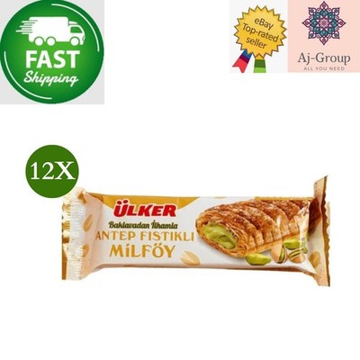 12 Pcs X Kat Kat Tat Puff Pastry with Pistachio Milfoy Baklava FAST SHIPPING 