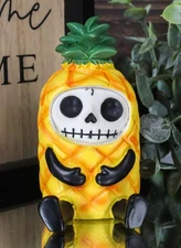 Ebros Furrybones Skeleton Fruity Pina Tropical Pineapple Figurine 3.25"H