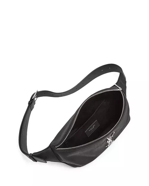 Bolso Cinturón SAINT LAURENT Cassandre Lona, Monograma Clásico YSL, Negro, Talla Única Foto 4 de 4