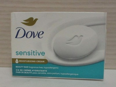 Dove Beauty Bar Sensitive 1/4 Moisturizing Cream Soap  3.75 oz, 16 Bars