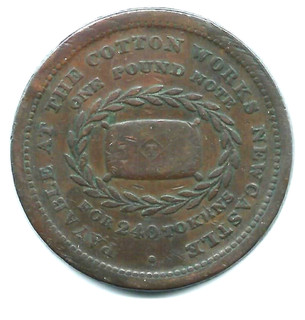 1813 NEWCASTLE UNDER LYME PENNY TOKEN C38