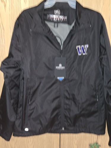WASHINGTON HUSKIES JACKET Mens M Rain Shell Windbreaker NWT NCAA Black Stormtech