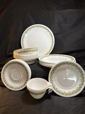 Corelle Crazy Daisy Spring Blossom Green  Dishes - Items Sold Individually