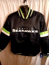 Chaqueta de arranque Seattle Seahawks para hombre forrada con edredón frontal a presión XL o XXL