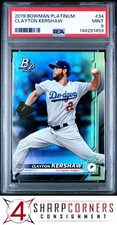 2019 BOWMAN PLATINUM #34 CLAYTON KERSHAW DODGERS  PSA 9