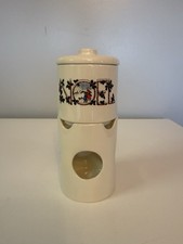 VTG Ceramic Potpourri Warmer Oil Burner NOEL 6.75  H Candle Christmas Holiday