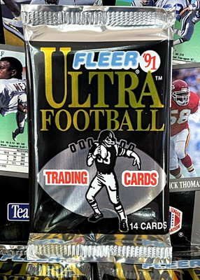 1991 FLEER ULTRA NFL Football   HOBBY PACK 14 Cards BRETT FAVRE RC? RARE OVP 
