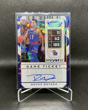 2020 Contenders Draft Picks Game Ticket Gold Cracked Ice /23 Devon Dotson Auto
