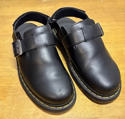 Dr. Martens JORGE II Leather Slingback Mules  Black Womens Size 10 Mens Size 9
