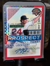 24 Panini Prospect Edition-Lael Lockhart Jr. #167 Red Power Prizm Signatures /99