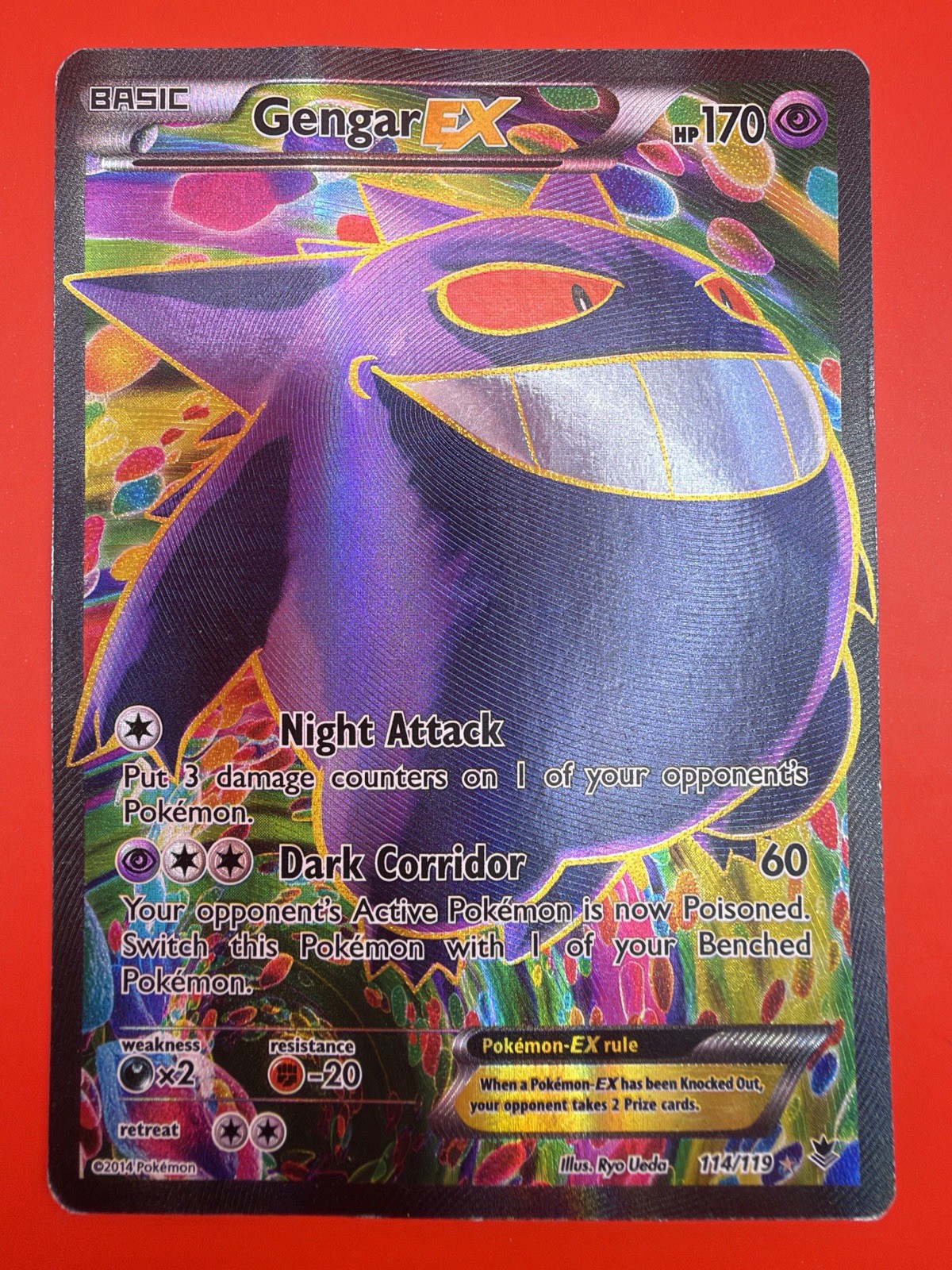 Gengar EX (114 Full Art) 114/119 XY - Phantom Forces Holo