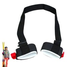 Adjustable Ski Carrier Strap With Cushioned Shoulder Holder, Adjustable Black 