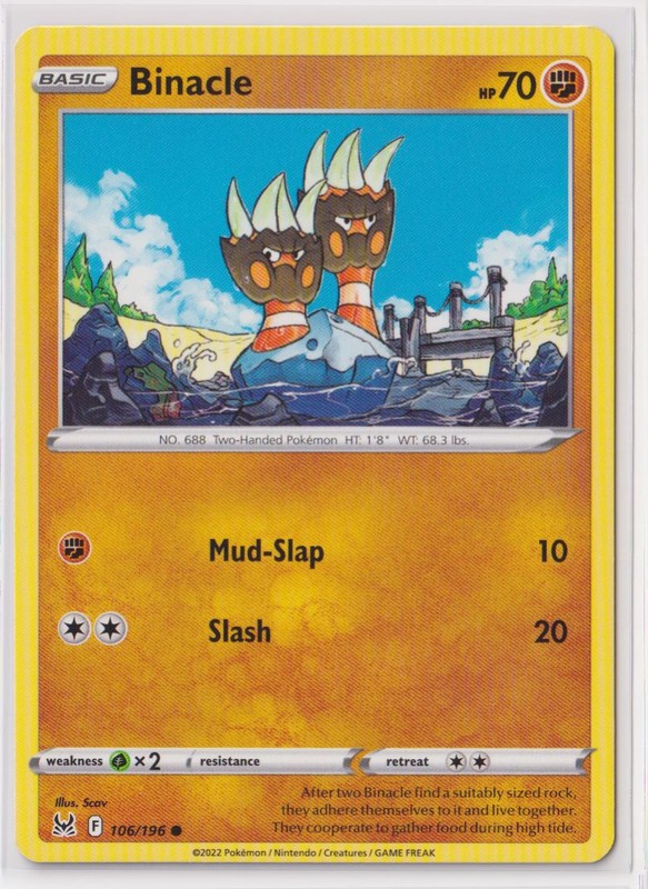Pokemon Lost Origin - 106/196 Binacle