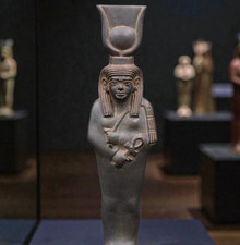 EGYPTIAN ARTIFACTS RARE AUTHENTIC EGYPTIAN STATUE OF GODDESS HATHOR PHARAONIC BC