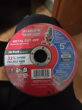 Diablo DBD050040110F 5" Metal Cut Off Disc for Angle Grinder (10 Pack)