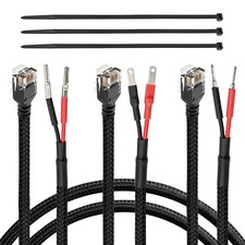 Bremiqaro Radar Detector Hardwire Kit, RJ11 Braided Power 16 inches, Black