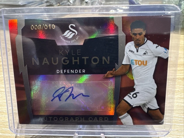 2016 Topps Premier League Platinum Autograph Card Kyle Naughton #/10 Swanseacity