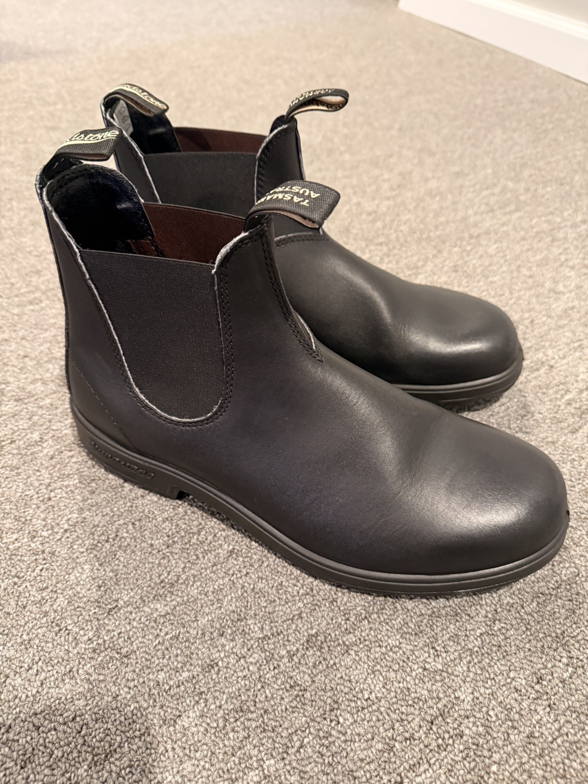 Botas Chelsea de cuero para hombre Blundstone negras Tasmania Australia talla 12