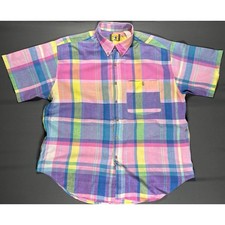 Vintage 90s Duck Head Button Down Shirt Men’s XL Plaid USA Made Single Stitch