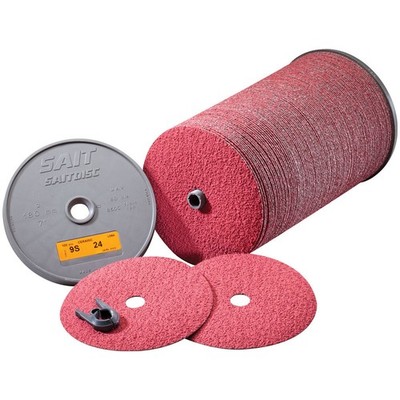 United Abrasives SAIT 57273 7x7/8 Bulk 9-II Ceramic Fiber Discs 36 Grit 100 pack
