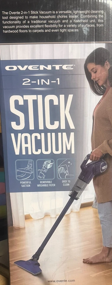 Ovente 2 In 1 Stick Vacuum STV345BLS - Image 2 of 4