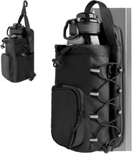 Magnetic Gym Bag with 60 OZ Water Bottle Holder - Perfect Gym Gift Black