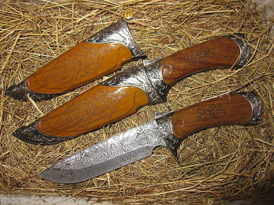 HERBERTZ MESSER im DAMAST DESIGN 420ger STAHL