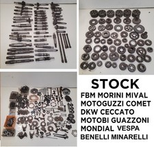 Blocco stock ricambi motore cambio MOTOBI MORINI MIVAL GUZZI MONDIAL epoca 60-70