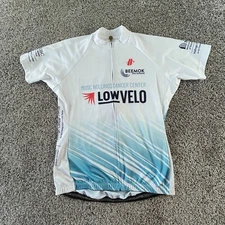 HINCAPIE Shirt Womens Medium White Full Zip Lowvelo Cycling Jersey *