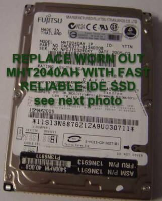 Replace Worn Out MHT2040AH with 40GB Fast Reliable SSD 2.5'' 44 PIN IDE Drive