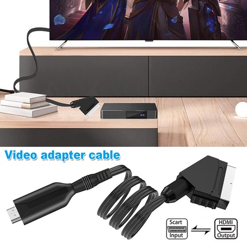 SCART To HDMI Converter Audio Video Adapter For HDTV Sky Box STB Plug HD TV DVD